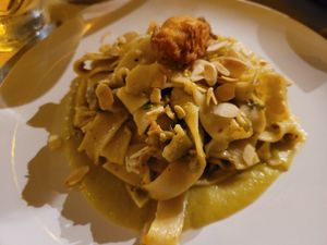 Pasta with zucchini and pumpkin at Haiku in Palermo