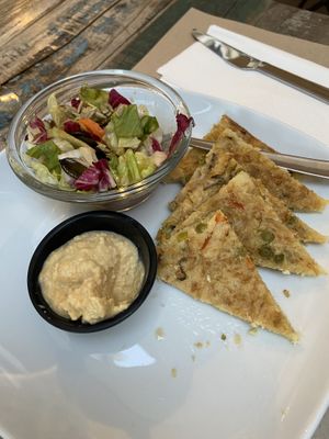 Chickpea omelette   at Haiku in Palermo