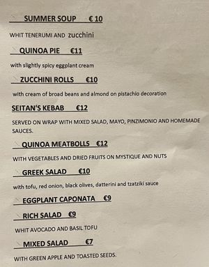 menu  at Haiku in Palermo