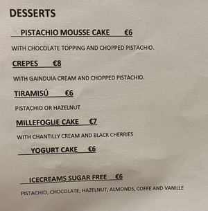 menu  at Haiku in Palermo