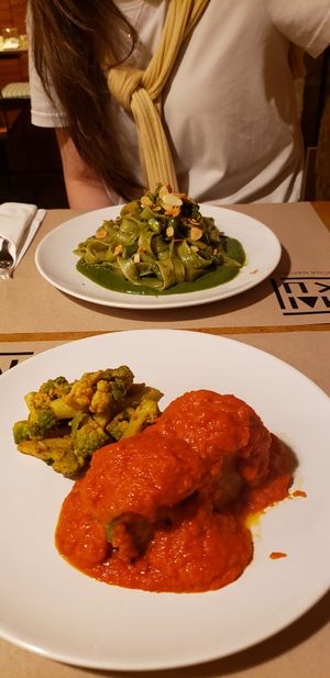 Pappardelle and stuffed artichokes at Haiku in Palermo