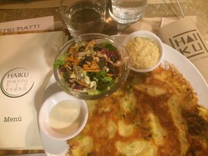 Omelette Di Ceci Con Fiori Di Zucca  at Haiku in Palermo