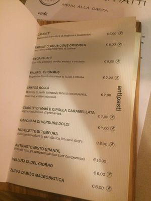 menu at Haiku in Palermo