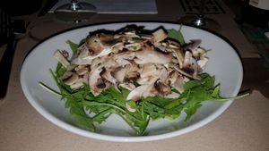 Carpaccio of mushroom and arugula salad at Haiku in Palermo