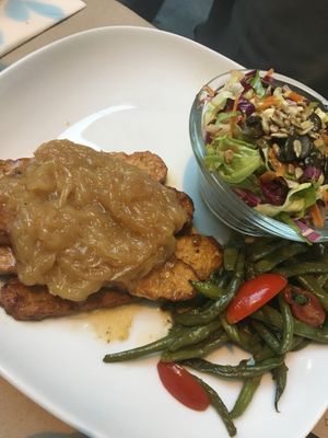 tempeh with caramelised onion at Haiku in Palermo