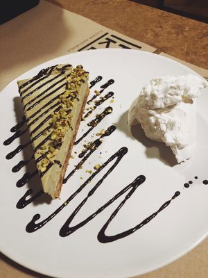 Pistachio cake at Haiku in Palermo