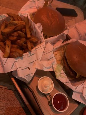 Burger   at The Vegan Junkyard at Woody's Bar and Kitchen in Kingston Upon Thames