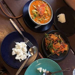 vegan: red curry, tofu at Cuckoo's Nest in Ao Nang
