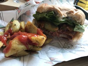 Super burger at La Trocadero in Barcelona