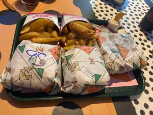 Fast Food meal tray  at La Trocadero in Barcelona