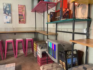 Seating area in the back  at La Trocadero in Barcelona