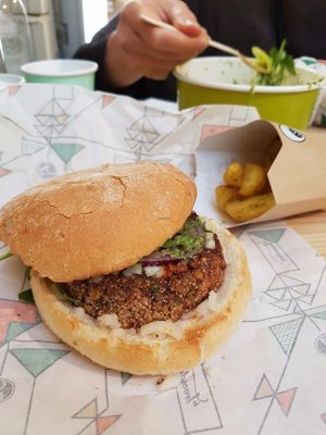 The Setburg burger.  at La Trocadero in Barcelona