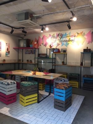 Inside at La Trocadero in Barcelona