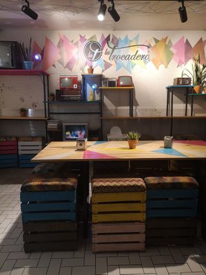 Sitting area at La Trocadero in Barcelona