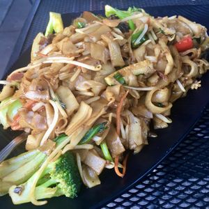 Drunk noodles at Pineapple Village in Gilroy