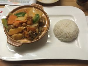 chickpea and sweetpotatoe curry at Thai Thai in Koblenz