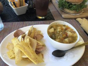 Green plantain ceviche  at Noguis in Tamarindo