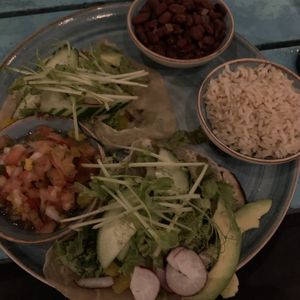 Vegan tacos, very fresh! at Noguis in Tamarindo