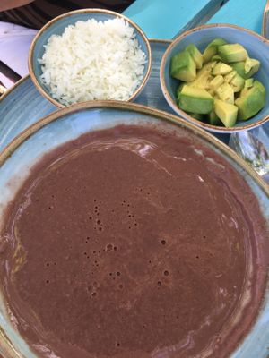 Vegan bean soup at Noguis in Tamarindo