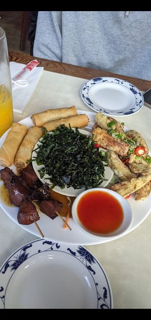 Veggie platter at Saigon68 in Sheffield