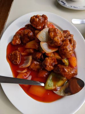 Sweet and sour mock chicken at Saigon68 in Sheffield