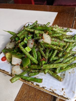 Salt and pepper french beans at Saigon68 in Sheffield
