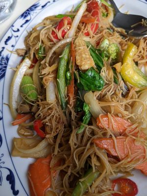 Vegan vermicelli vegetable noodles at Saigon68 in Sheffield