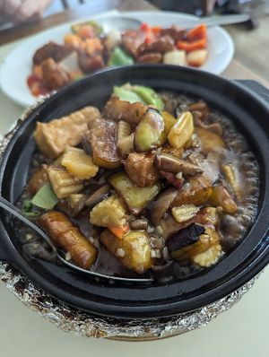 Sizzling aubergine at Saigon68 in Sheffield