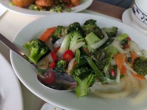 Broccoli in lemongrass and chilli at Saigon68 in Sheffield