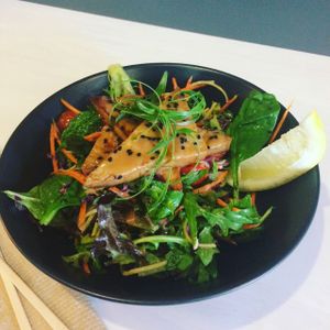 Tofu Bang Bang bowl at Lotus Leaf Asian Salads in Port Douglas