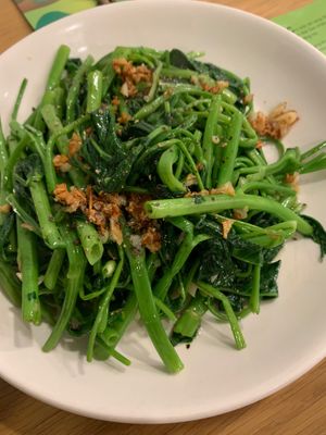 Stir-fried Morning Glory at Hoan Hy in Nha Trang