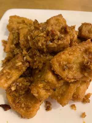 Fried Tofu with Chillies 🇵🇸⚖️🗝️🇻🇳🌏🇵🇸🧕🏼👩🏽‍🍼⚖️ at Hoan Hy in Nha Trang