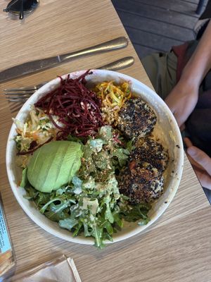Falafel bowl  at Ruby Lane Wholefoods in Manly
