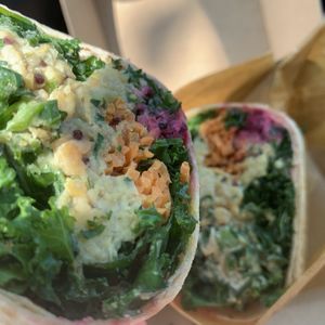 Vegan Falafel Wrap at Ruby Lane Wholefoods in Manly