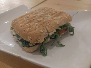 Panini mozzarella/pesto at Mie Vie in Ghent