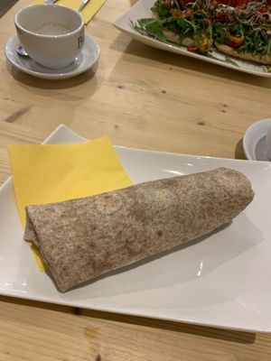 Wrap with “chicken curry"  at Mie Vie in Ghent