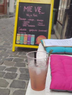 Rhubarb cocktail at Mie Vie in Ghent