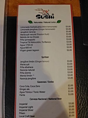  at Kappa Sushi in La Fortuna