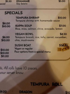  at Kappa Sushi in La Fortuna