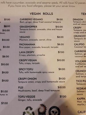  at Kappa Sushi in La Fortuna