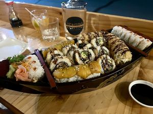 Sushi boat  at Kappa Sushi in La Fortuna