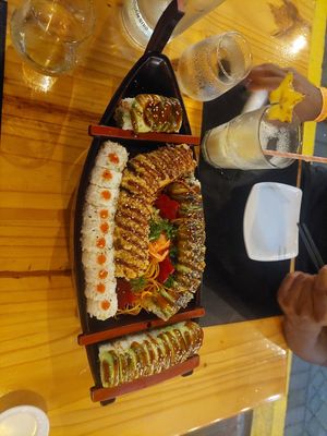 Sushi boat 30 US dollars at Kappa Sushi in La Fortuna