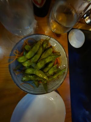 Spicy Edamame at Kappa Sushi in La Fortuna