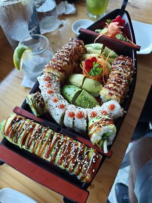 Vegan Sushi Boat at Kappa Sushi in La Fortuna