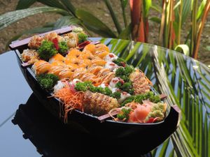 Plantain, Crispy tofu, spicy tofu at Kappa Sushi in La Fortuna