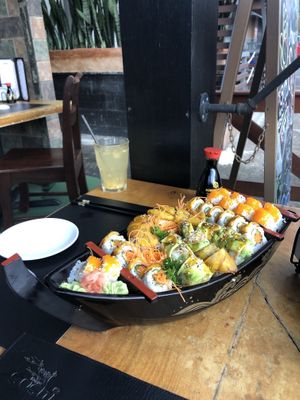 Sushi boat at Kappa Sushi in La Fortuna