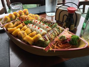 Vegan Sushi Boat at Kappa Sushi in La Fortuna