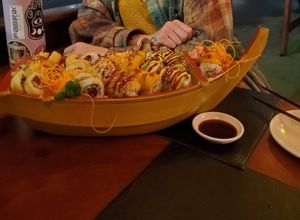 Vegan Sushi Boat at Kappa Sushi in La Fortuna