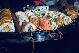 Sushi boat at Kappa Sushi in La Fortuna