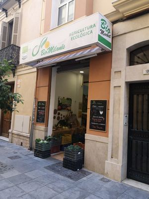 Outside at Bio Milanes in Malaga